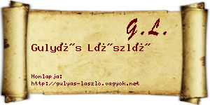Gulyás László névjegykártya