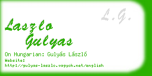 laszlo gulyas business card