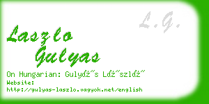 laszlo gulyas business card